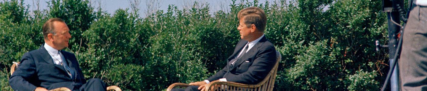 President Kennedy and Walter Cronkite in Hyannis