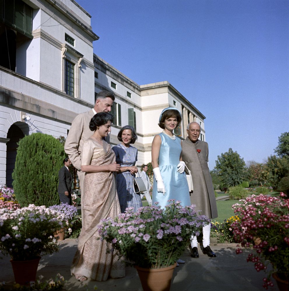 Jackie Kennedy at the Prime Minister of India’s Residence