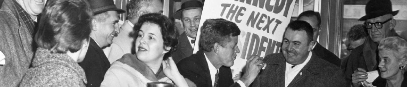 PC 1220 Senator John F. Kennedy campaigning in Nashua, New Hampshire