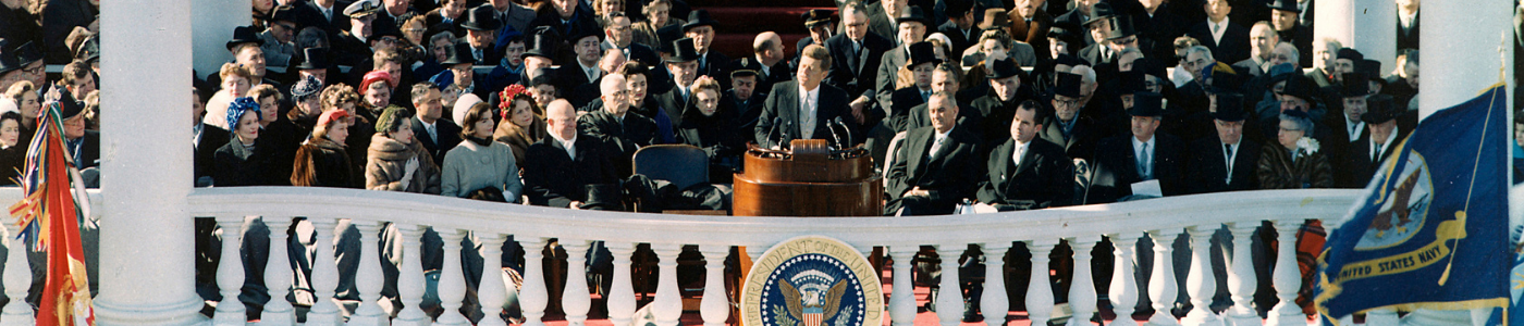 JFK delivers the inaugural address