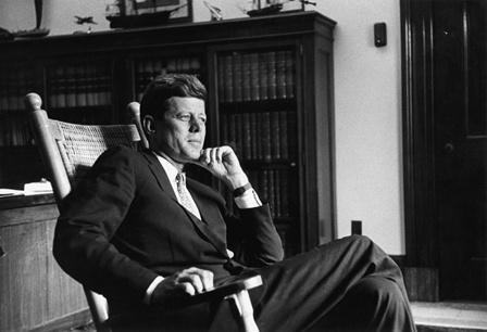 John F. Kennedy in his Senate Office, 1959.