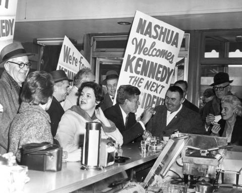 PC 1220 Senator John F. Kennedy campaigning in Nashua, New Hampshire.