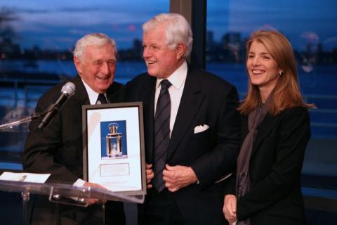 Senator Kennedy and Caroline Kennedy honor John Seigenthaler for his years of service as PICA Committee Chair.