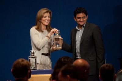 2011 PICA Winner Wael Ghonim and Caroline Kennedy